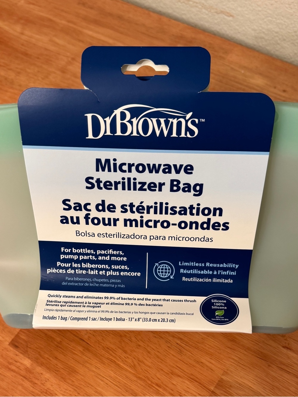 Dr. Brown's Reusable Microwave Sterilizer Bag - Mint Green